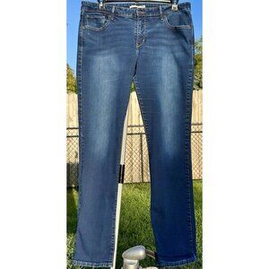 LEVI’S 314 Shaping Straight Jeans Women’s Plus 20W Blue Denim Stretch Mid Rise